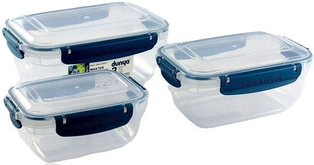 Katex Kpl. Pojemników prostokątne MASTER 3 cz /400,800,1400 ml/