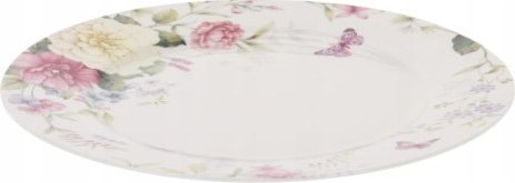 Koopman Talerz płytki duży porcelanowy 27 cm kwiatowy wzór