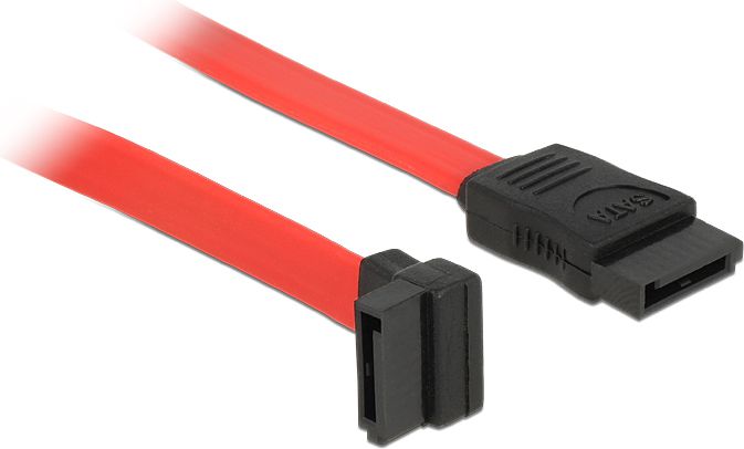 Delock SATA - SATA, 0.22m, Czerwony (84354)
