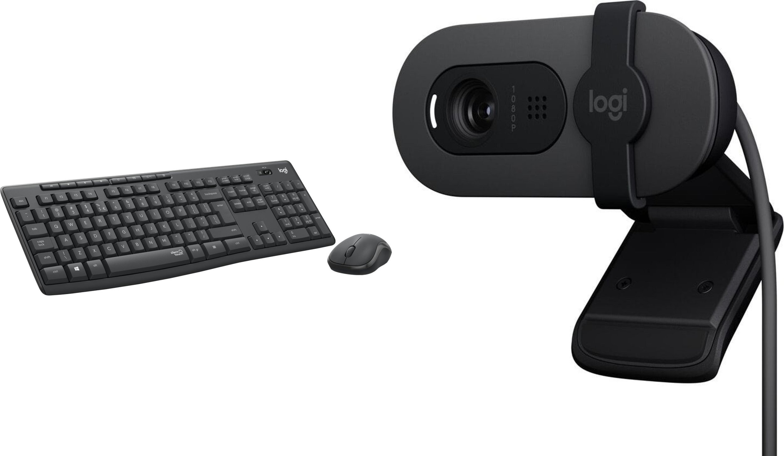 Klawiatura + mysz Logitech MK295 Silent Wireless Combo (920-009800) + Brio 100 (960-001585)