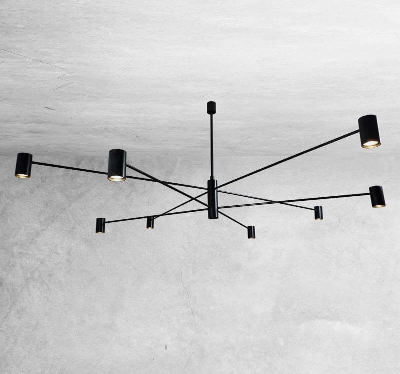 Lampa wisząca Shilo LAMPA sufitowa DAKATA 5640 Shilo metalowa OPRAWA tuby czarne