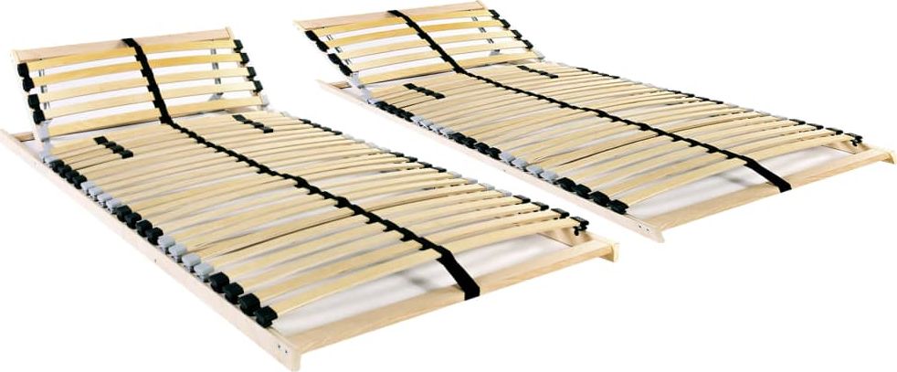vidaXL Stelaże do łóżek, 2 szt., 28 listew, 7 stref, 80x200 cm, FSC