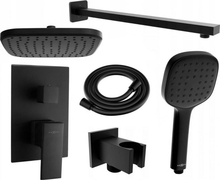 Zestaw prysznicowy Mexen Mexen Uno DR33 zestaw prysznicowy podtynkowy, czarny - 71435DR33-70