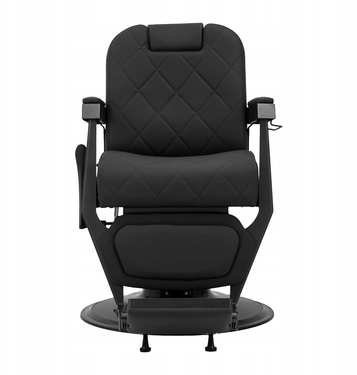 Gabbiano Fotel barberski Bruno czarny z czarną ramą