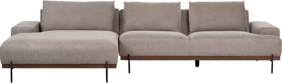 Beliani Narożnik prawostronny jasnobrązowy MARIFERD