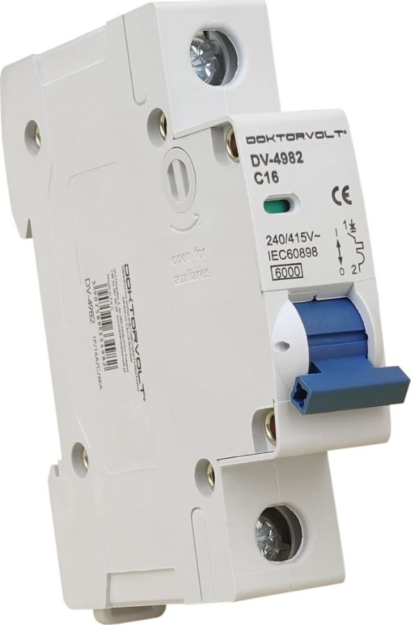 Doktorvolt Wyłącznik nadprądowy 1P C16A 6kA bezpiecznik Typ S Doktorvolt 4982