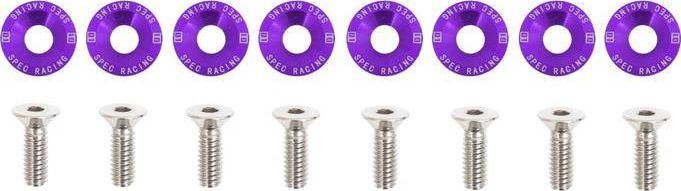 D1Spec_D Śrubki z podkładkami uniwersalne 6mm JDM Purple