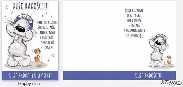 Stamp Karnet Happy B6 + koperta wzór nr 05