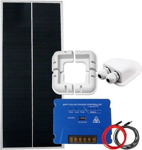 SolarFam Zestaw solarny 100W 12V MPPT USB