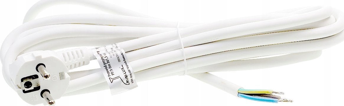 Rum-Lux Przewód przyłączeniowy z wtyczką PP/3-10m 3x1,0 biały