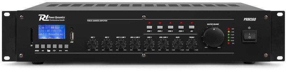 PRM360 100V 6 kanałowy Mikser-Wzmacnicz 4 strefowy 360W PD one size