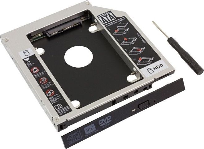 Kieszeń Apte do laptopa na dysk HDD SDD SATA 2.5" (AK184A)