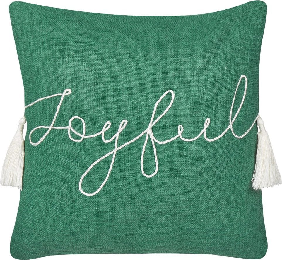 Beliani Bawełniana poduszka dekoracyjna 45 x 45 cm zielona ELETTARIA
