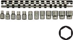 Teng Tools Zestaw nasadek 6-kątnych 1/4" 4-13mm 12szt. (117070102)