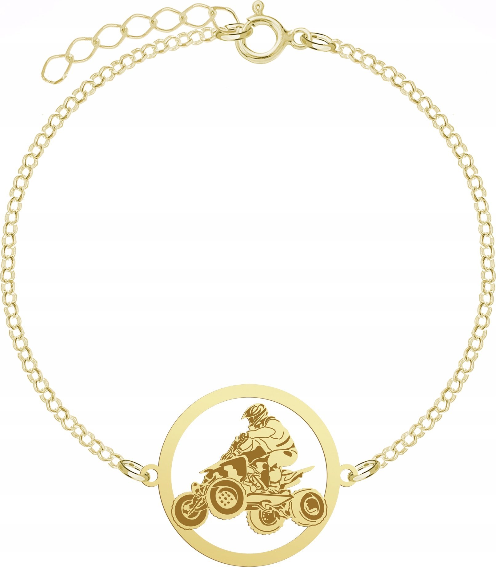 Radziszewska Jewellery Bransoletka Pozłacana Quad Łańcuszek Biżuteria Srebro 925 GRAWER GRATIS