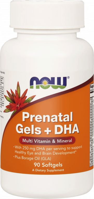 NOW Foods NOW Foods - Prenatal Gels + DHA, 90 kapsułek miękkich