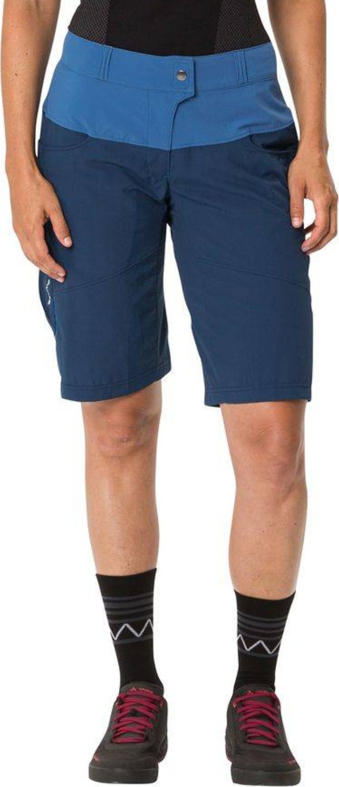 Vaude Spodenki rowerowe damskie z wkładką Qimsa - granatowe 36