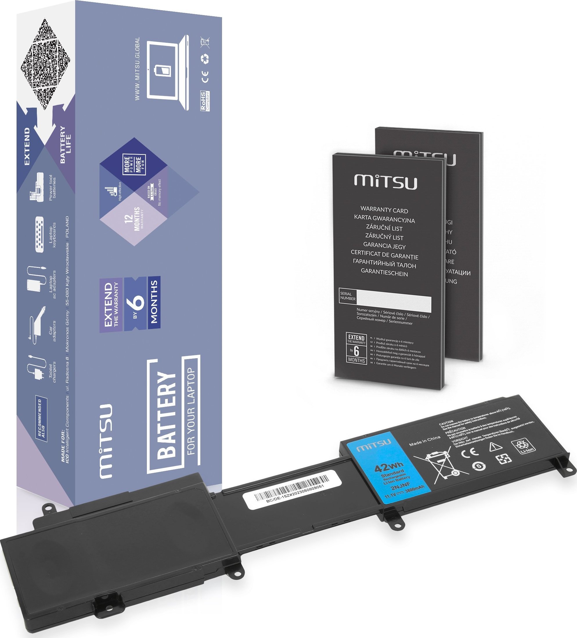 Bateria Movano Bateria 2NJNF do Dell Inspiron 14z 15z P35G P26F