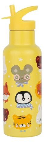 A Little Lovely Company Butelka ze słomką dla dzieci termiczna ANIMAL FRIENDS 0,5 L