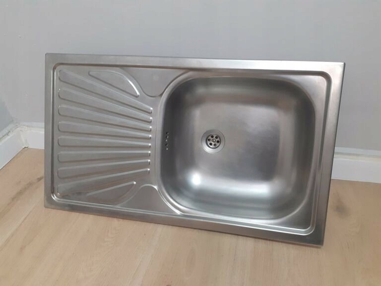 Zlewozmywak Kuchinox SK2_211T / KUCHINOX / ZLEW / STALOWY NAKŁADANY 1KOM.+ OC. 50X80 GŁADKI + SYFON (OKS_B13Y) /