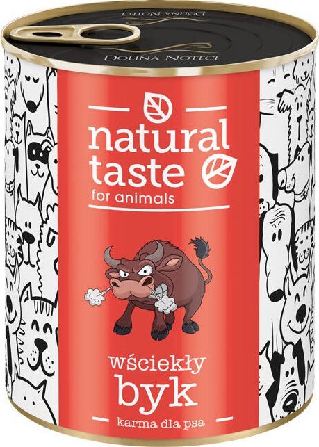 Mokra karma dla psa Natural Taste Wściekły Byk danie z wołowiny 800 g