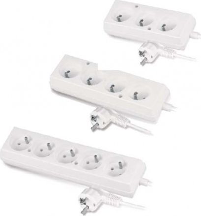 AWTools przedłużacz domowy biały 5 gniazd 1,5m z uziemieniem (AW24630)