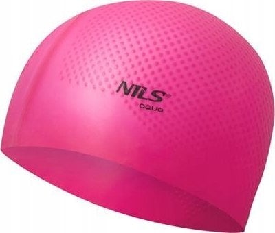 Nils Extreme NQC JEDNOKOLOROWY CIEMNORÓŻOWY CZEPEK SILIKONOWY DOTS NILS AQUA