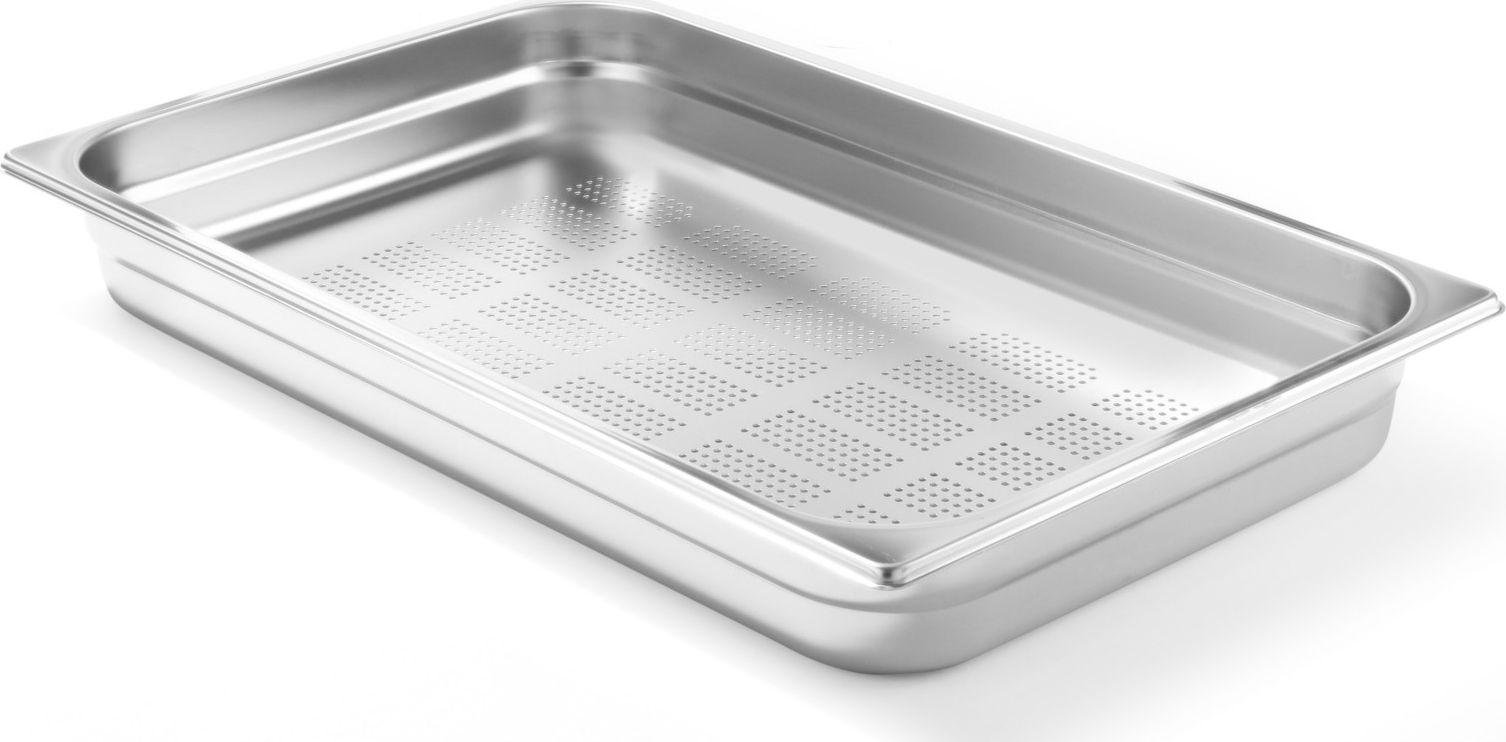 Hendi Pojemnik GN perforowany stal nierdzewna GN1/1 530x325mm wys. 20mm - Hendi 802168 Pojemnik GN perforowany stal nierdzewna GN1/1 530x325mm wys. 20