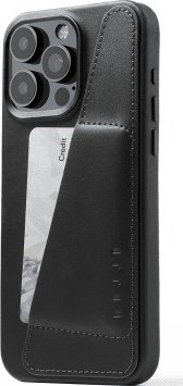 Troubadour Goods Limited Mujjo Full Leather Wallet Case - etui skórzane do iPhone 15 Pro Max kompatybilne z MagSafe (black)