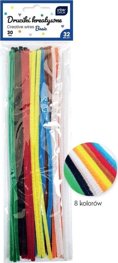 Druciki kreatywne 30cm kolorowe 32szt