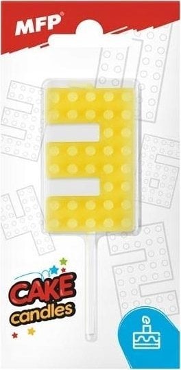 MFP paper świeczka do tortu nr 3 żółta 8800096
