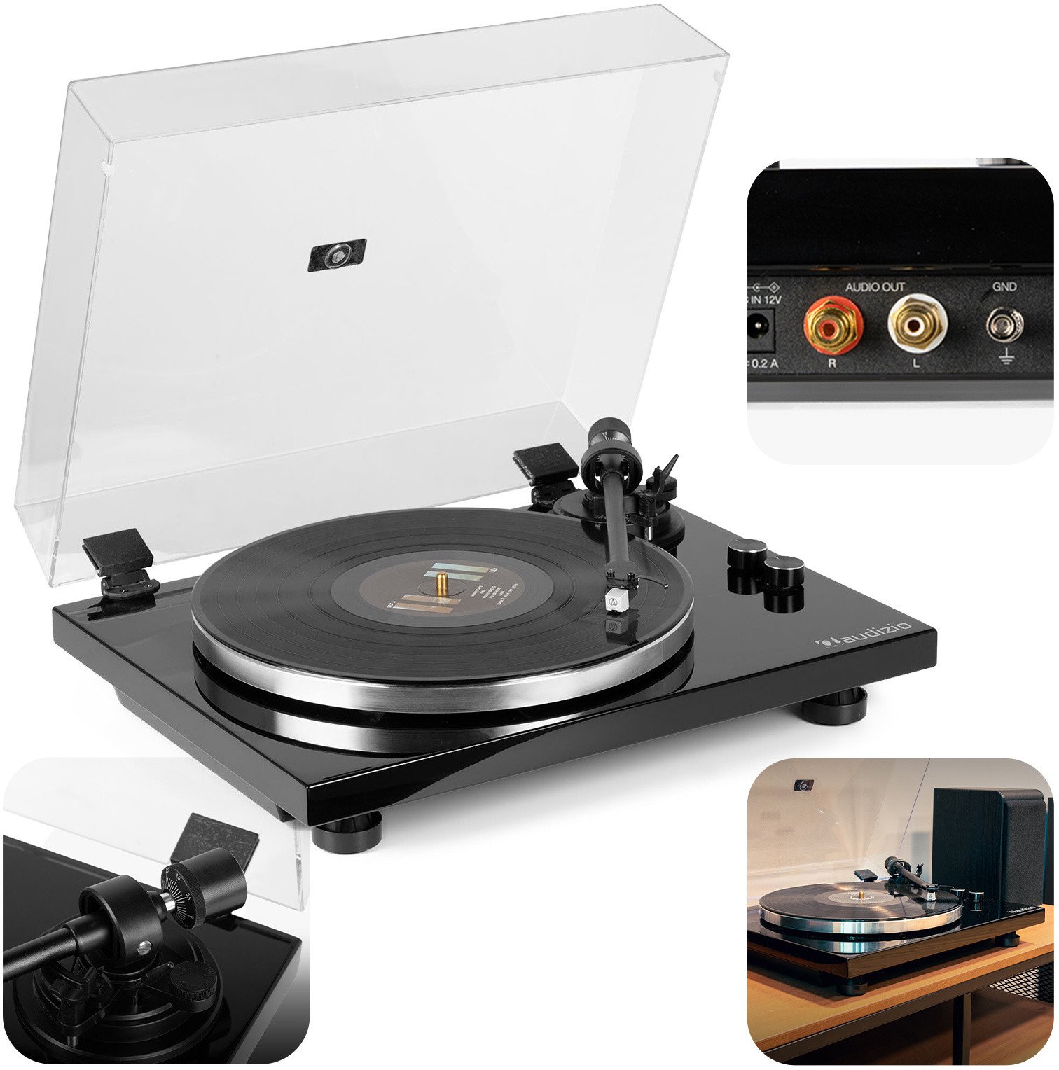 Gramofon Toledo Premium Audizio czarny one size