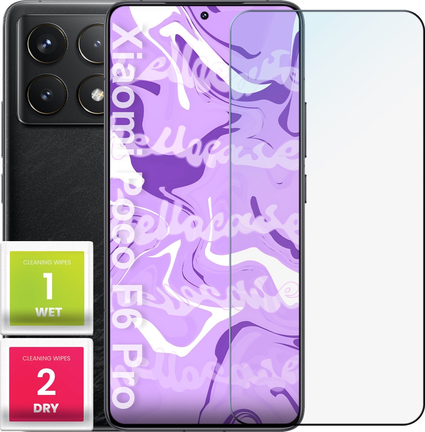 Hello Case Szkło Hartowane do Xiaomi Poco F6 Pro (szybka 9H, płaskie 2.5D, ochronne)