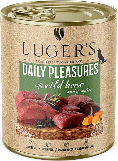 Karma mokra dla psa Luger's Daily Pleasures z dzikiem i dynią 800 g