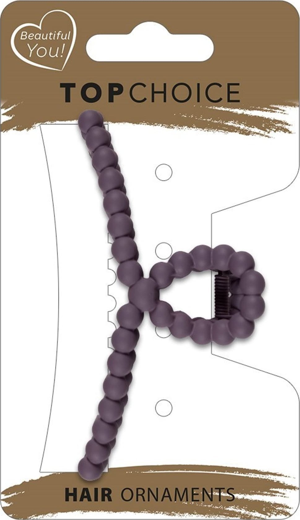 Top Choice TOP CHOICE Klamra do włosów - kokarda matowa (20247) 1 szt. - mix kolorów