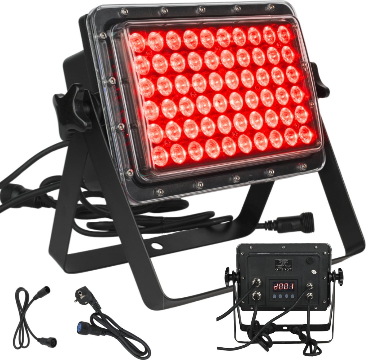 LIGHT4ME IP PAR 360 reflektor sceniczny efekt świetlny oświetlenie zewnętrzne IP68 60x1,5W LED RGB