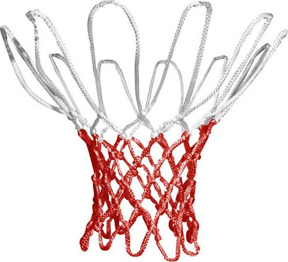 Siatka do kosza Domeks PP3 biało-czerwona 2szt.