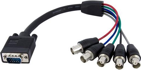 Kabel StarTech D-Sub (VGA) - BNC x5 0.3m czarny (VGABNCMF1)
