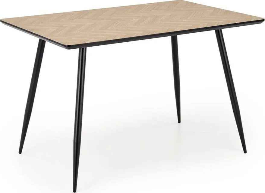 Halmar Stół BERTO 120x80 dąb naturalny/czarny HALMAR