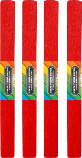 Starpak Bibuła marszczona 50x200cm czerwona ciemna 10szt.