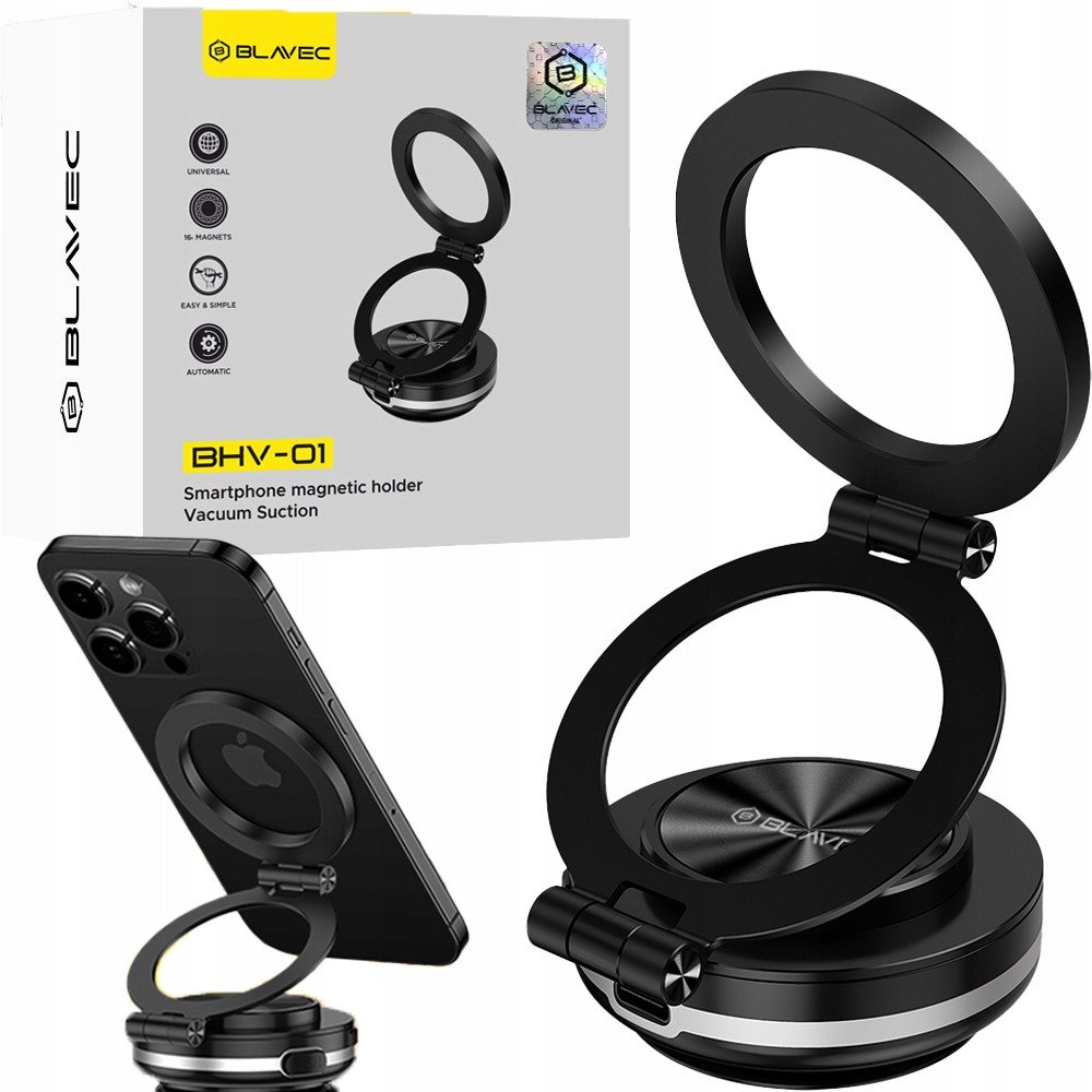 Uchwyt Na Telefon Do Samochodu Magnetyczny MagSafe Na Szybę Kokpit Czarny