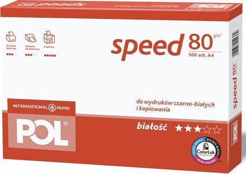 International Paper Papier Polspeed [A4 ; 80g] Karton (5 ryz)