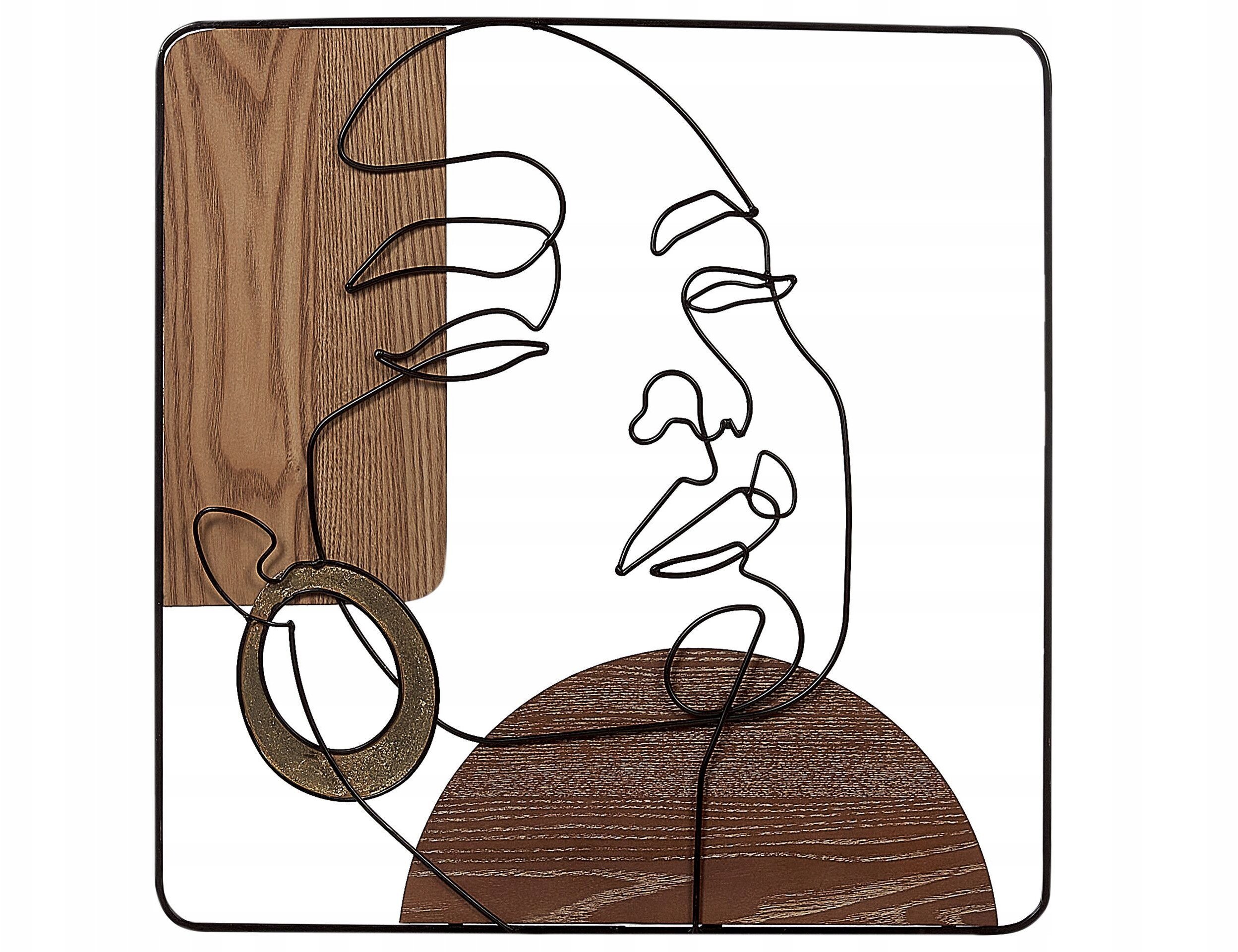 Beliani Dekoracja ścienna CALIFORNIUM Metal Brązowy 50 cm