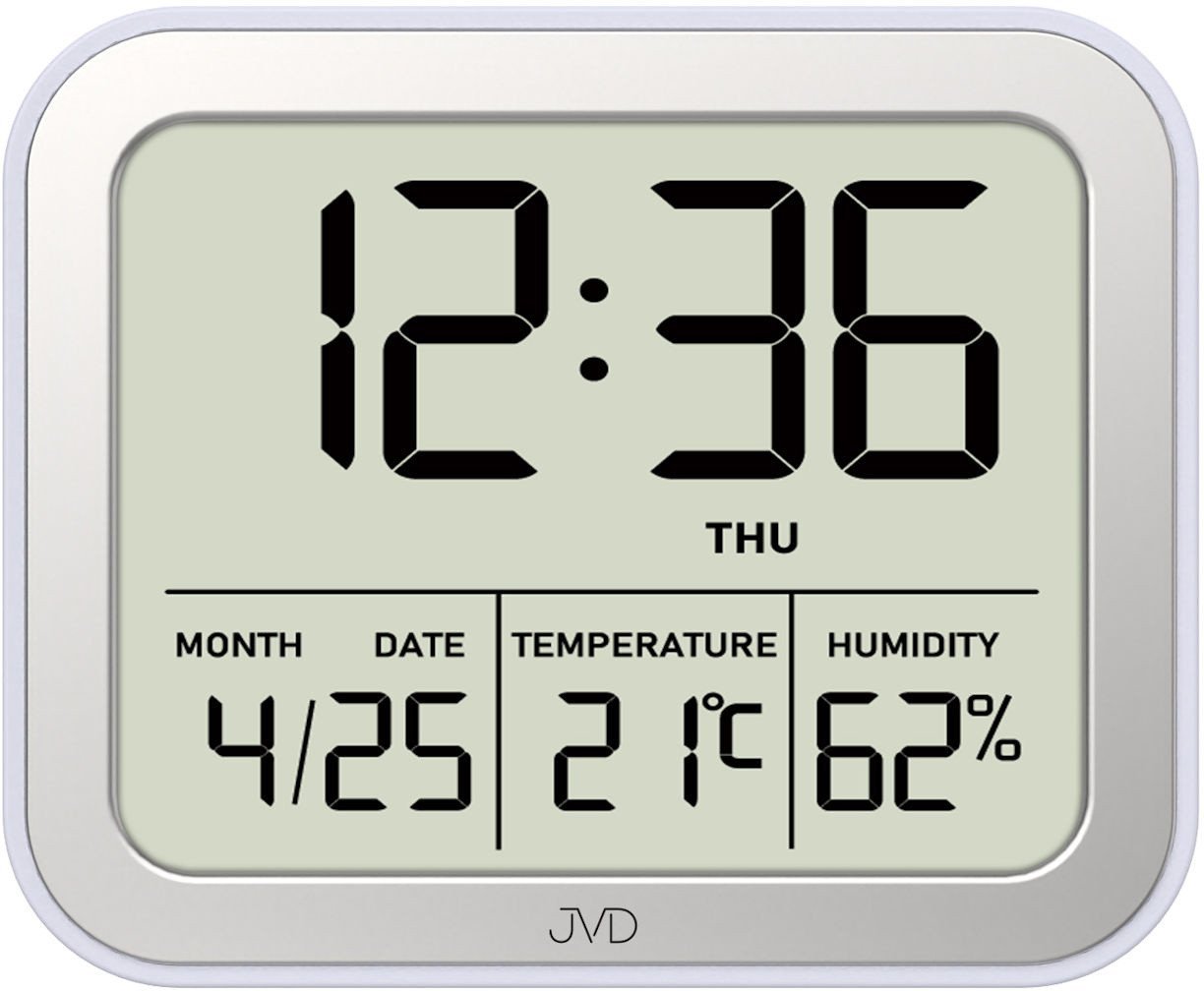 Zegar z termometrem i higrometrem JVD SB774.2 8x7 cm magnesy .