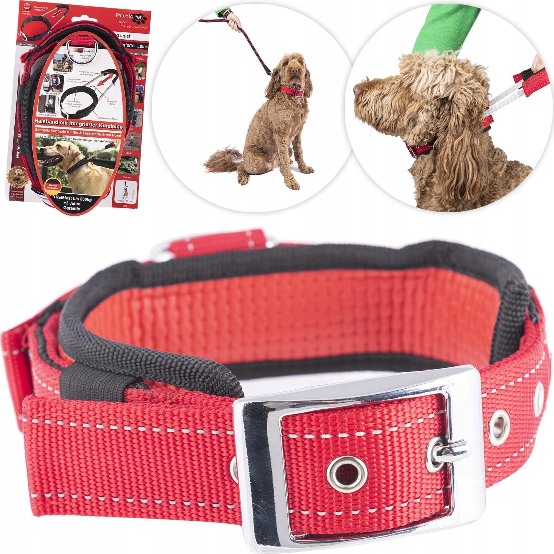 Patento Pet Obroża Dla Psa Treningowa Z Uchwytem Krótką Smyczą