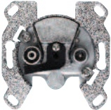 Hager Gniazdo antenowe podwójne przelotowe RTV mechanizm - 53455211