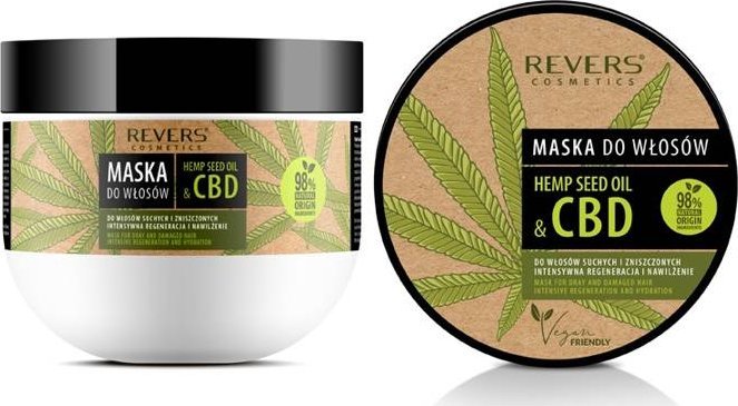 Revers REVERS Hemp Seed Oil&CBD Maska do włosów suchych i zniszczonych z olejem konopnym 250ml
