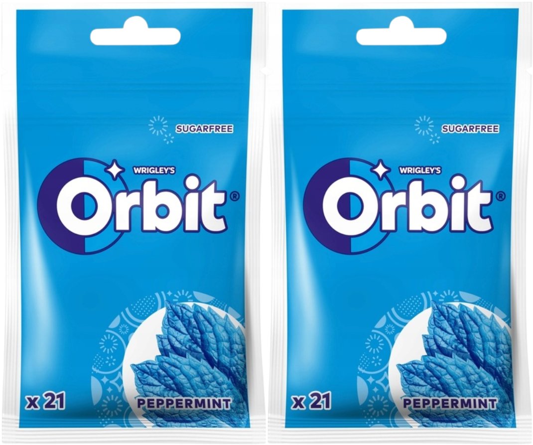 Orbit Peppermint Guma do żucia bez cukru 29 g x 2 sztuk