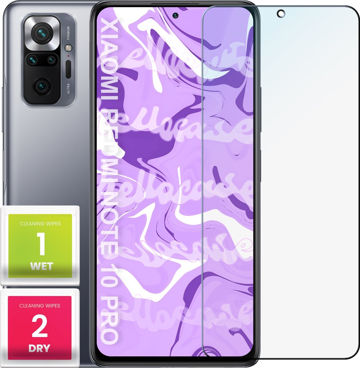 Hello Case Szkło Hartowane do Xiaomi Redmi Note 10 Pro (szybka 9H, płaskie 2.5D)