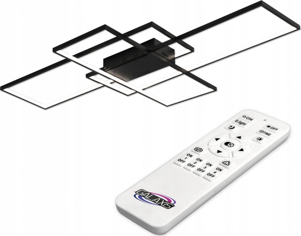 Lampa sufitowa LVT LVT Galaxis 2676 plafon lampa sufitowa 126W LED 3000-6500K ściemnialny czarny/biały